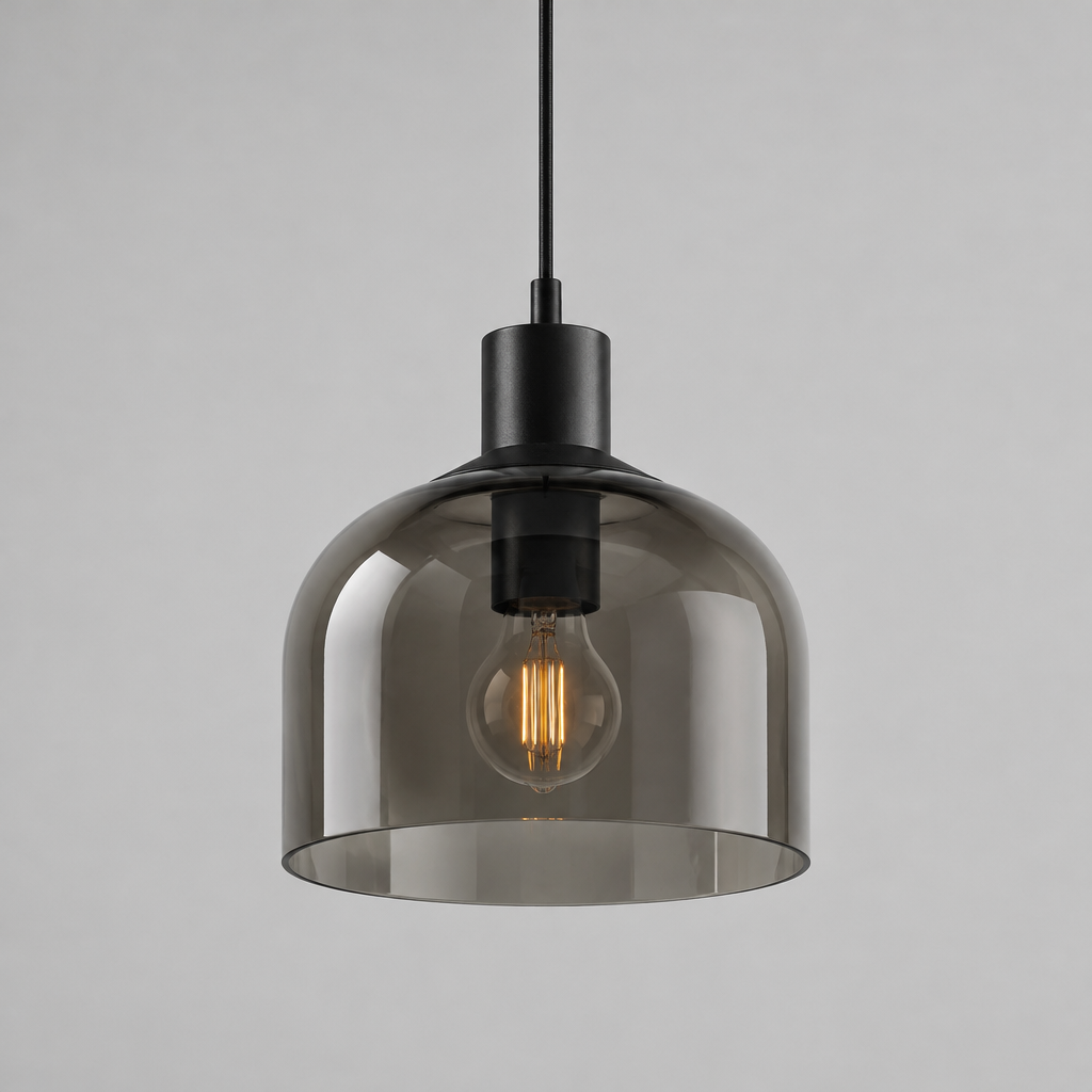 Caldreth 965 Smoked-Glass Dome Pendant